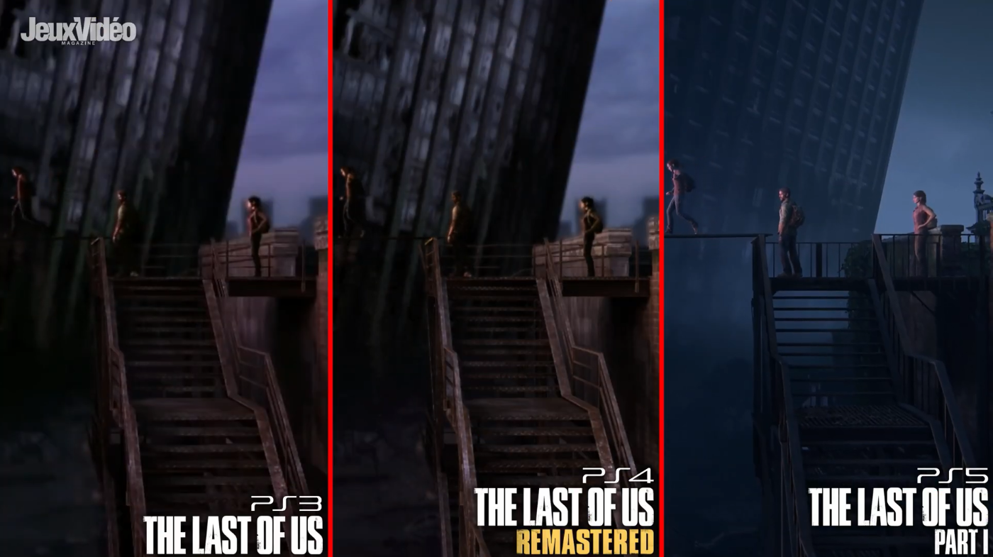《最後生還者》PS3原版/PS4復刻版/PS5重製版畫面對比