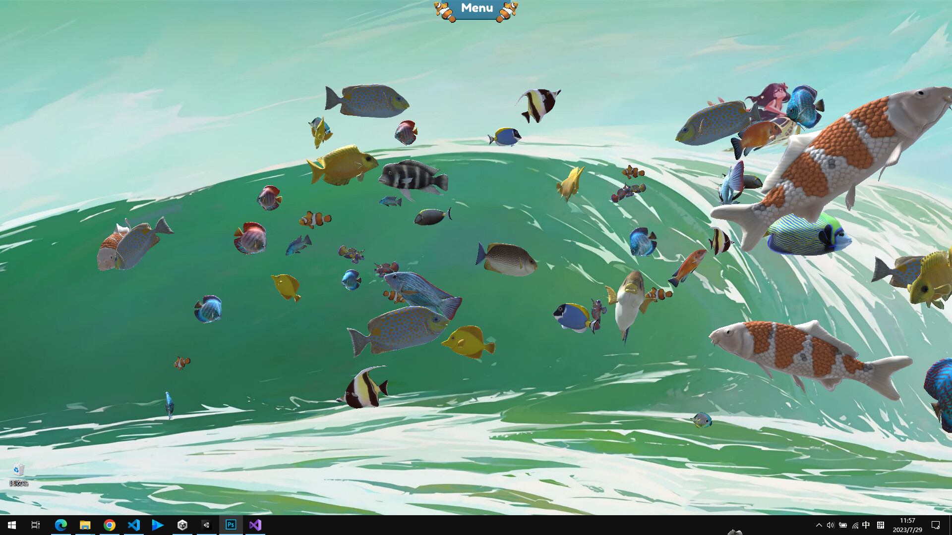 桌面養魚摸魚利器《Fish on the desktop》STEAM頁上線