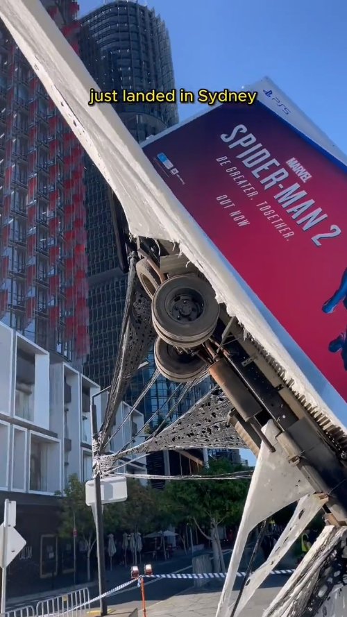 《蜘蛛俠2》超帥宣發！在雪梨「救下」失控貨車
