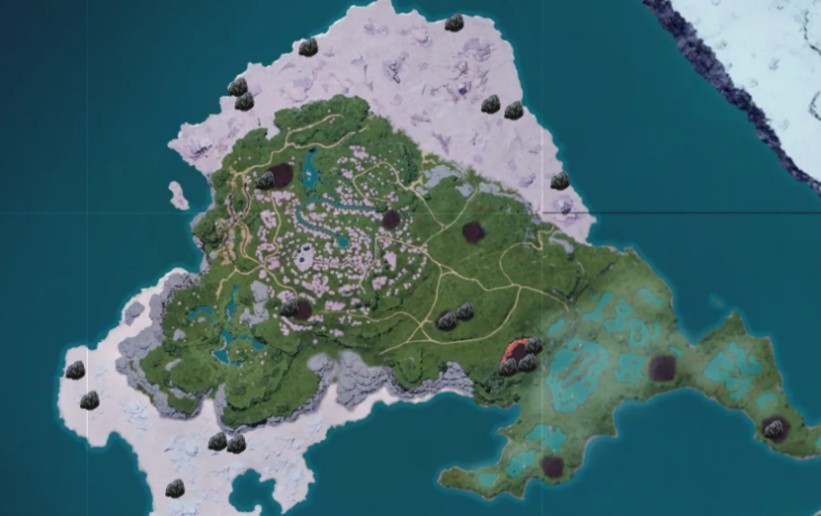 《幻獸帕魯》0.3.1櫻花島地圖點位
