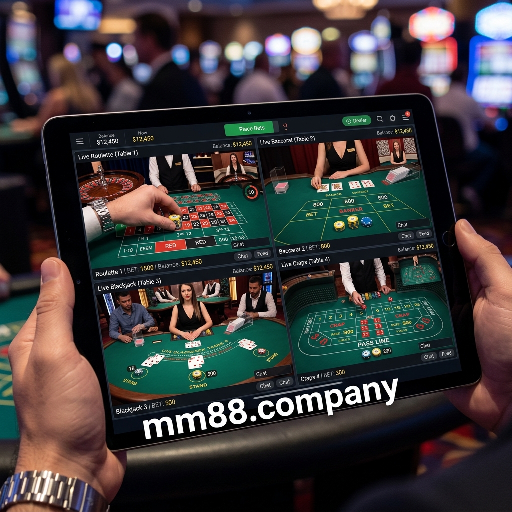 Công nghệ đặt cược 4 bàn cùng lúc Multi-table Live casino MM88 độc quyền tại MM88